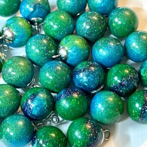 Aurora Borealis bead earrings. - Image 4