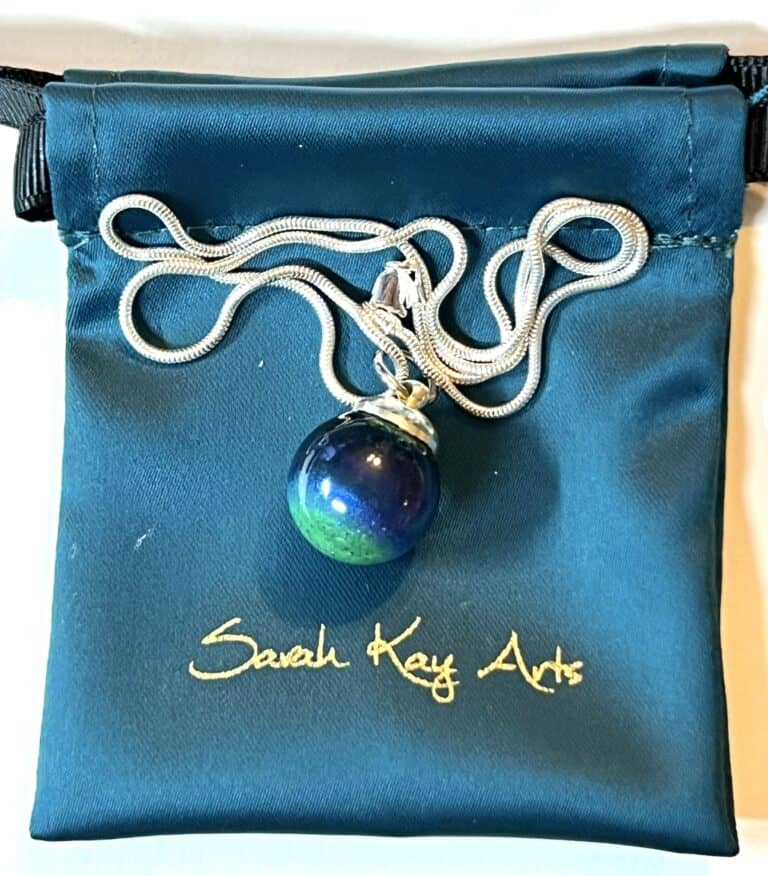 Aurora Borealis pendants, Silver Chain. - handmade by Sarah Kay Arts (view 10)