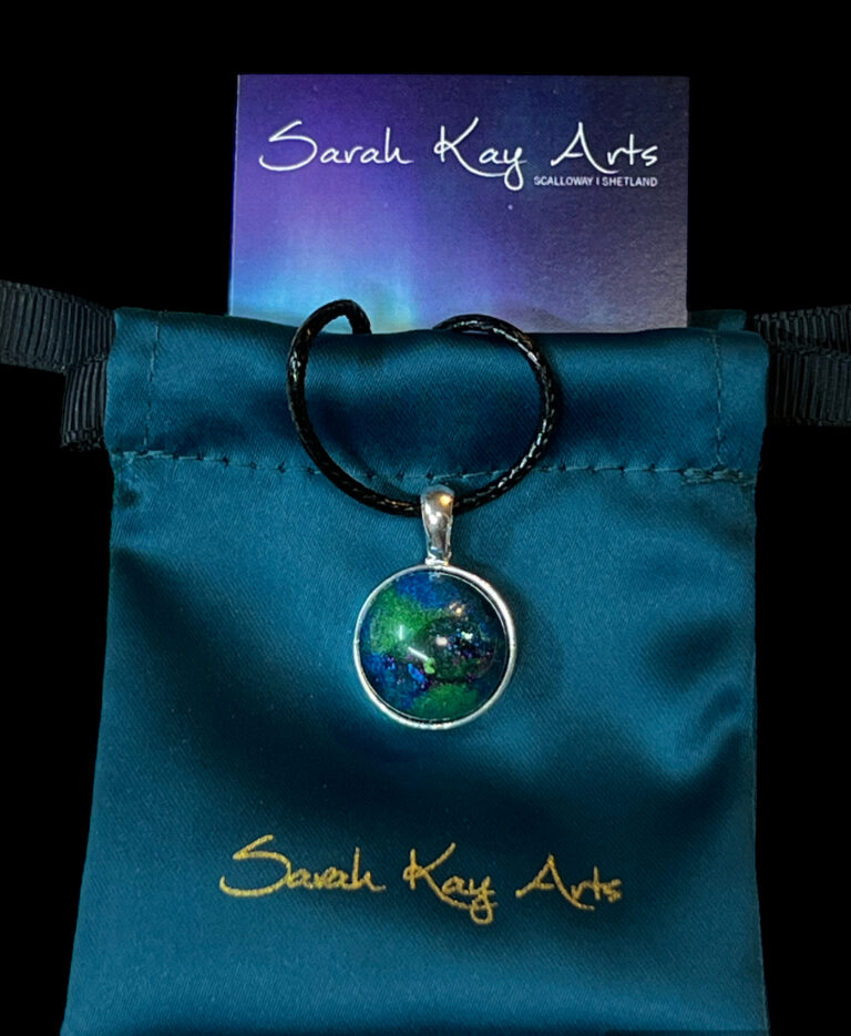 Aurora Borealis pendants, Silver Chain. - handmade by Sarah Kay Arts (view 11)