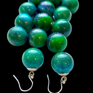 Aurora Borealis bead earrings. - Image 5