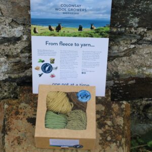 Mixed Box of Plant Dyed Colonsay Wool - handmade by Colonsay Wool Growers