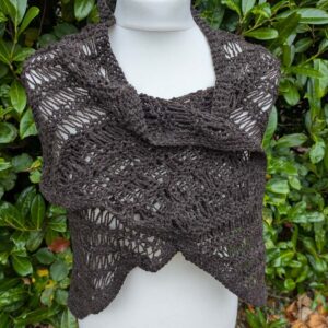 Handknitted Wool Shawl - handmade by Ascog Wool (view 3)
