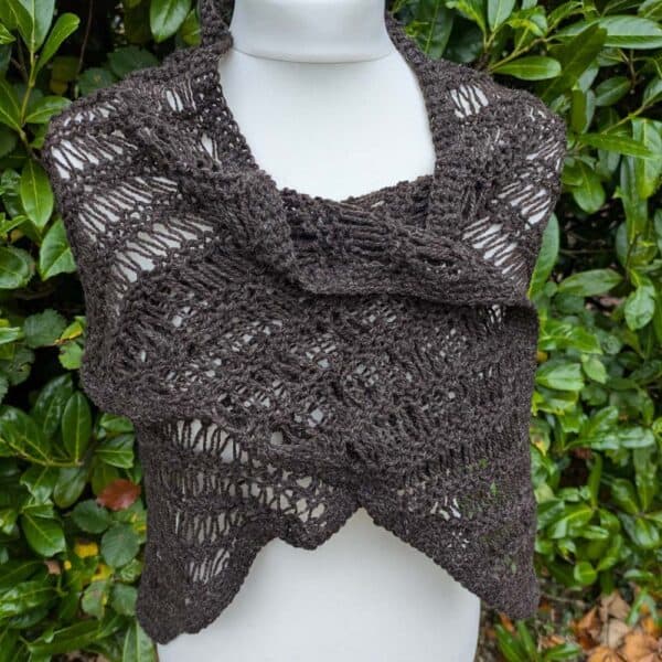 Handknitted Wool Shawl - handmade by Ascog Wool (view 3)