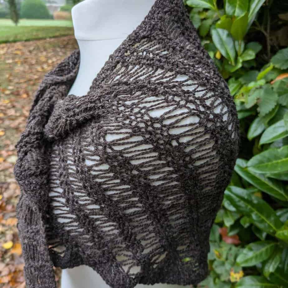 Handknitted Wool Shawl - handmade by Ascog Wool (view 4)