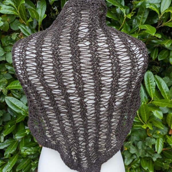 Handknitted Wool Shawl - handmade by Ascog Wool (view 2)
