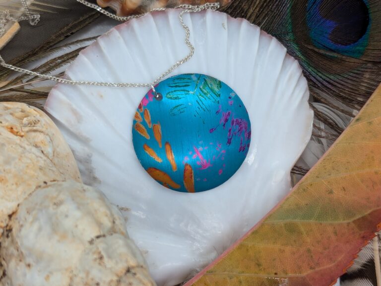 Blue Wildflower pendant