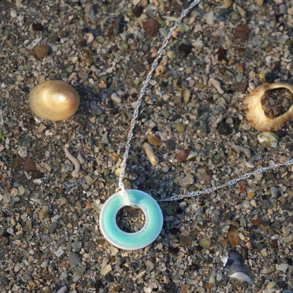 Memories of the Beach Turquoise Two Sided Pendant