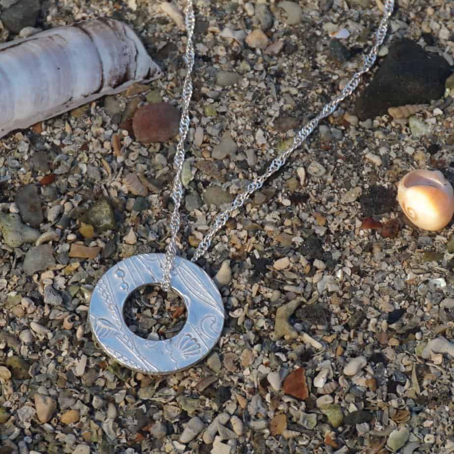 Memories of the Beach Turquoise Two Sided Pendant - Image 4