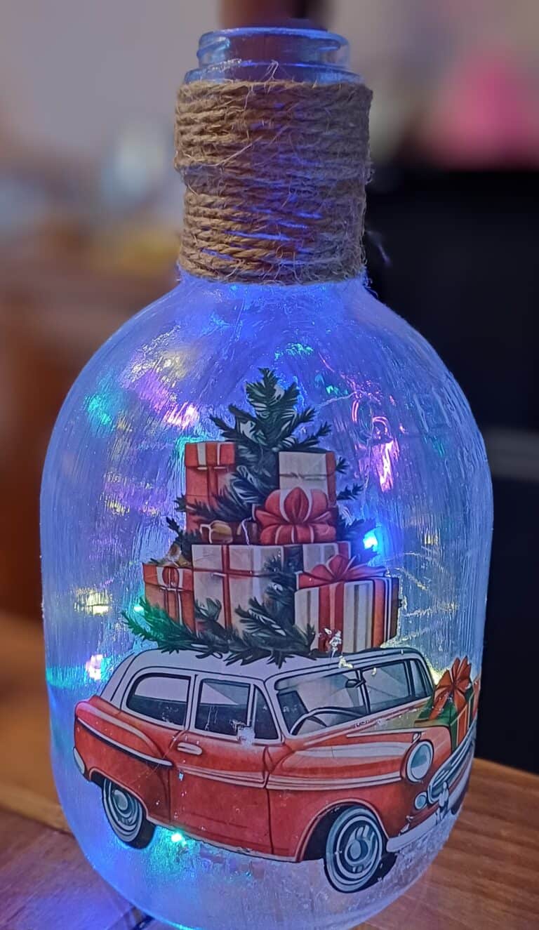 Driving home for Christmas - handmade by Cliasmol Crafts