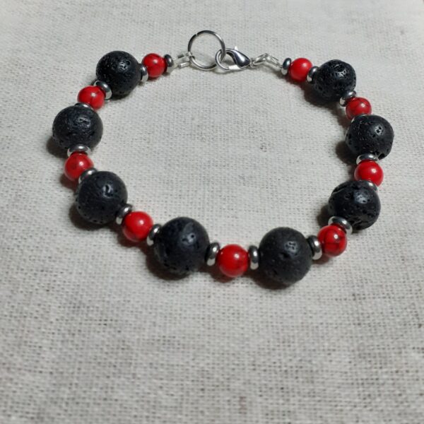 Various Stones/Lava Stones Bracelets (choice) - handmade by Quiet Space Arts (view 2)