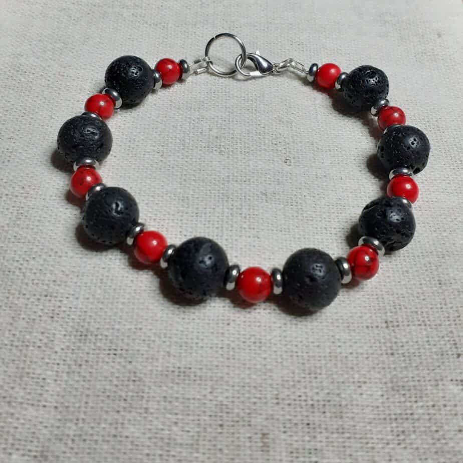 Various Stones/Lava Stones Bracelets (choice) - handmade by Quiet Space Arts (view 2)