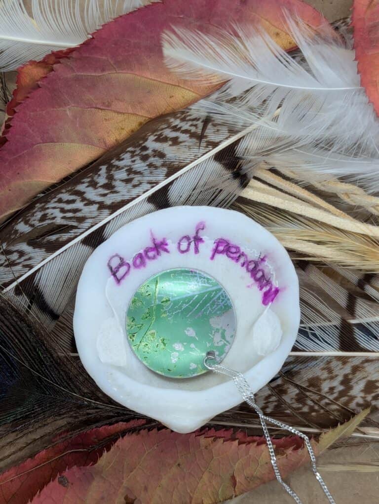 Green Wildlfower Pendant.