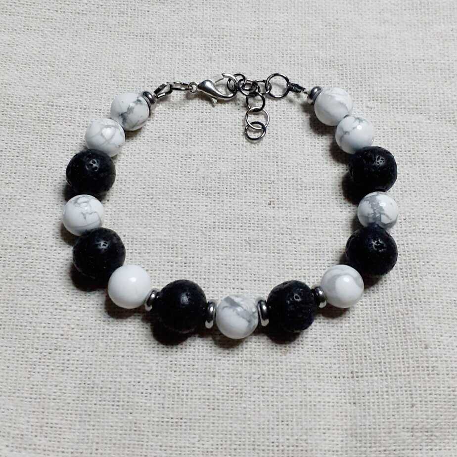 Howlite Assorted Style Bracelets (choose from) - handmade by Quiet Space Arts (view 3)