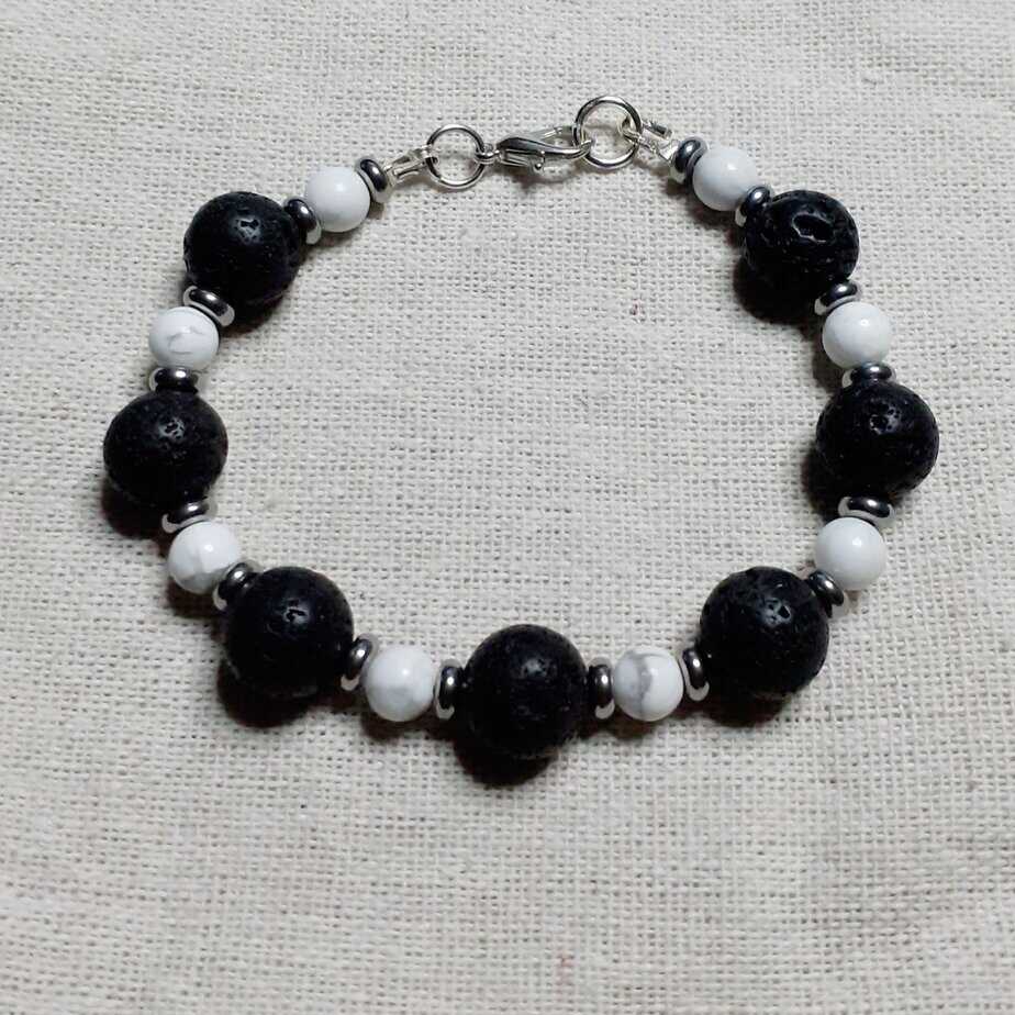 Howlite Assorted Style Bracelets (choose from) - handmade by Quiet Space Arts (view 4)