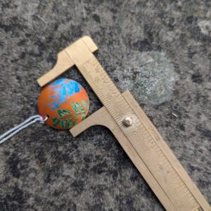 Orange Cuillin Wildflower Pendant - handmade by Lus Na Cuillin (view 3)