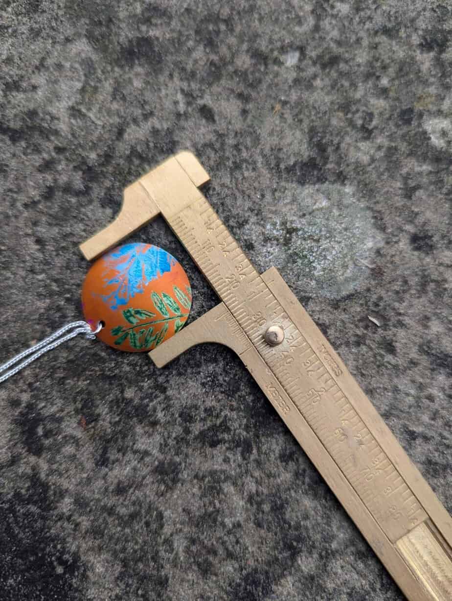 Orange Cuillin Wildflower Pendant - handmade by Lus Na Cuillin (view 3)