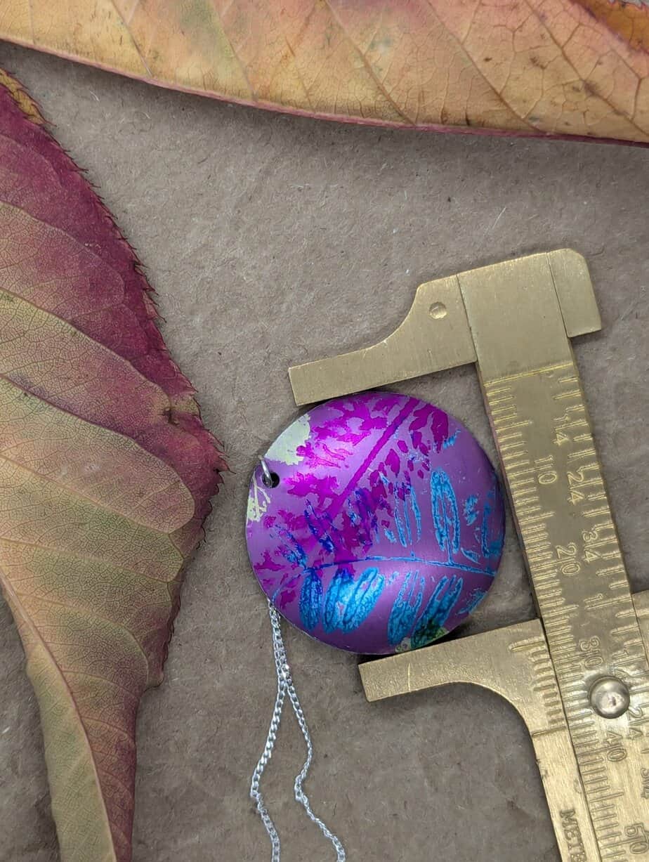 Purple Wildflower Pendant - handmade by Lus Na Cuillin (view 3)