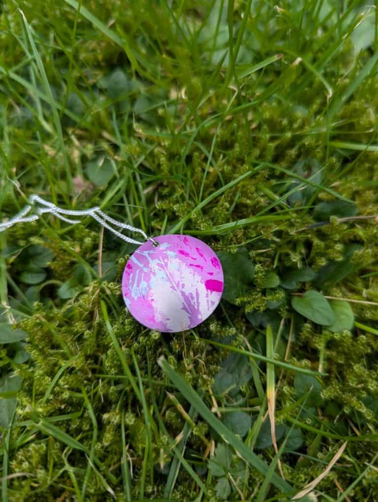 Purple Cuillin Wildflower Pendant - handmade by Lus Na Cuillin