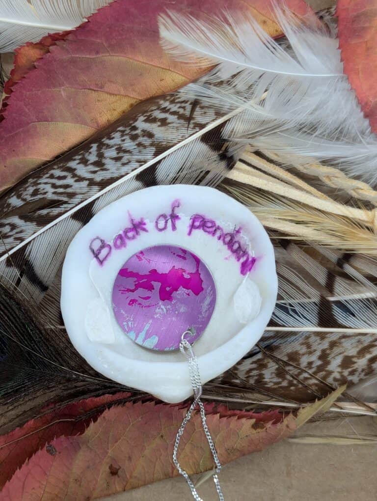 Purple Cuillin Wildflower Pendant - handmade by Lus Na Cuillin (view 4)