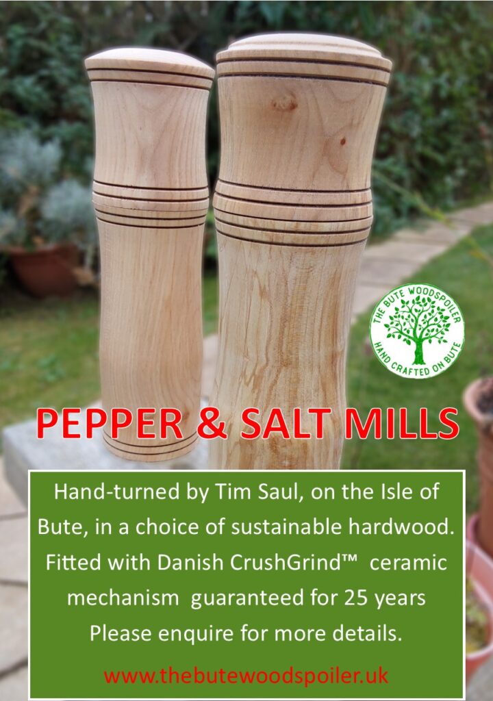 Pepper & Salt Mills - handmade by The Bute Woodspoiler (view 6)