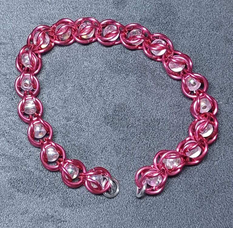 Pink Captive Bead - handmade by Manatee Maille