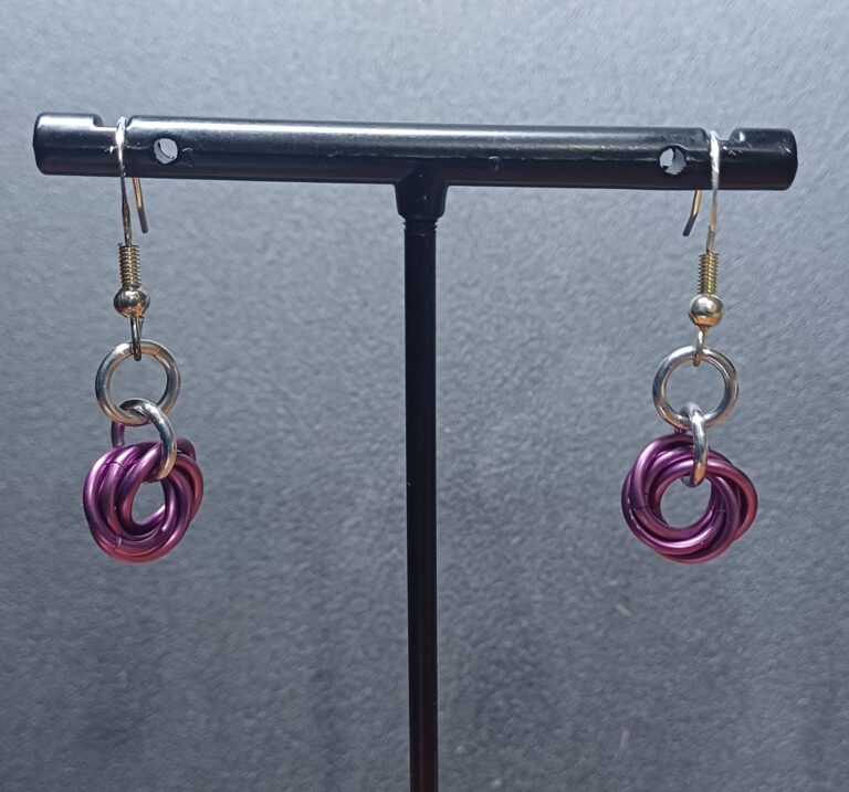 Purple Flower Earrings