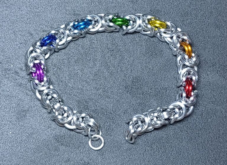 Byzantine with rainbow bracelet