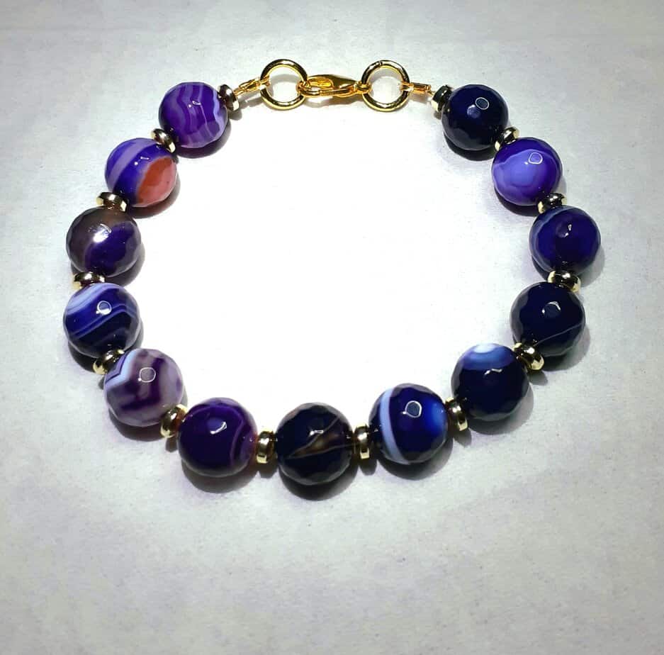Coloured Stone Assorted Colours Bracelets (choose from) - handmade by Quiet Space Arts (view 4)