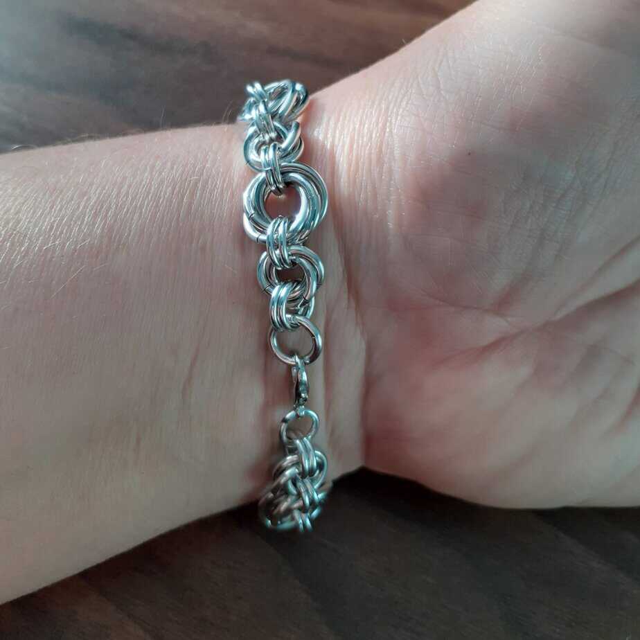 Chainmaille Multi Mobius Bracelet - handmade by Quiet Space Arts (view 4)