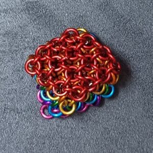 Rainbow Jelly cube - handmade by Manatee Maille (view 2)