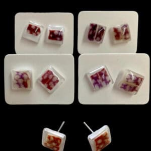 Sea urchin shell studs. - handmade by Sarah Kay Arts (view 2)
