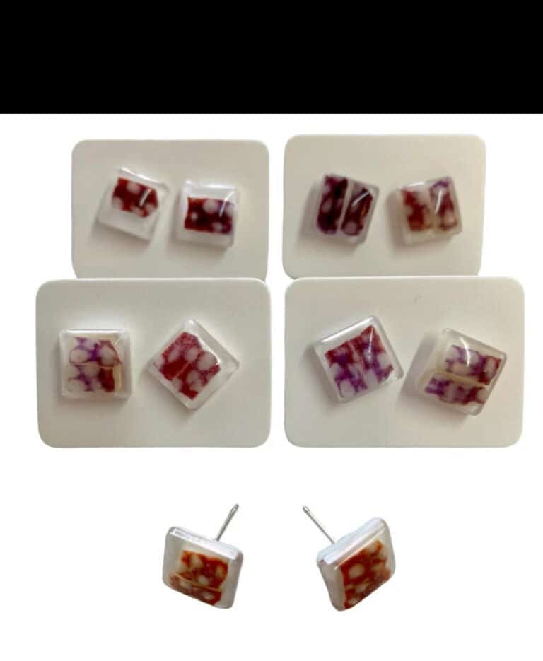 Sea urchin shell studs. - handmade by Sarah Kay Arts
