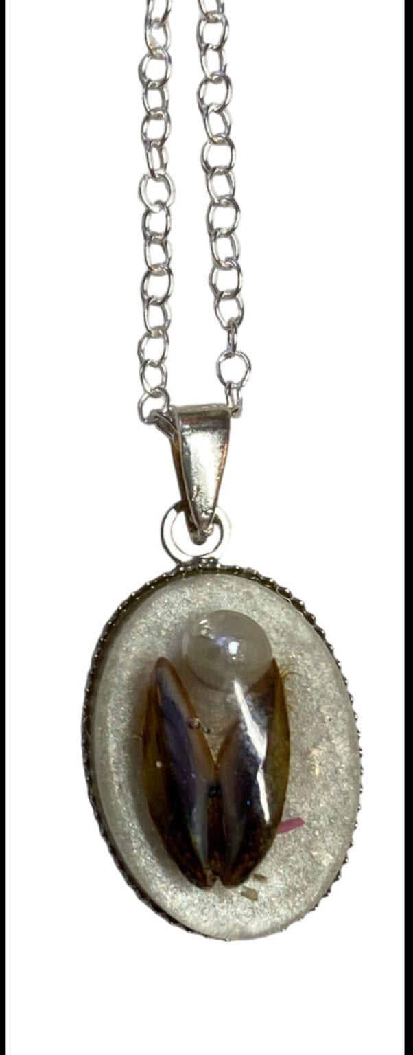 Mussel shell pendants from Shetland. - handmade by Sarah Kay Arts (view 7)