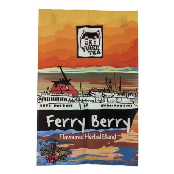 Ferry Berry Tea Towel - handmade by Tiree Tea