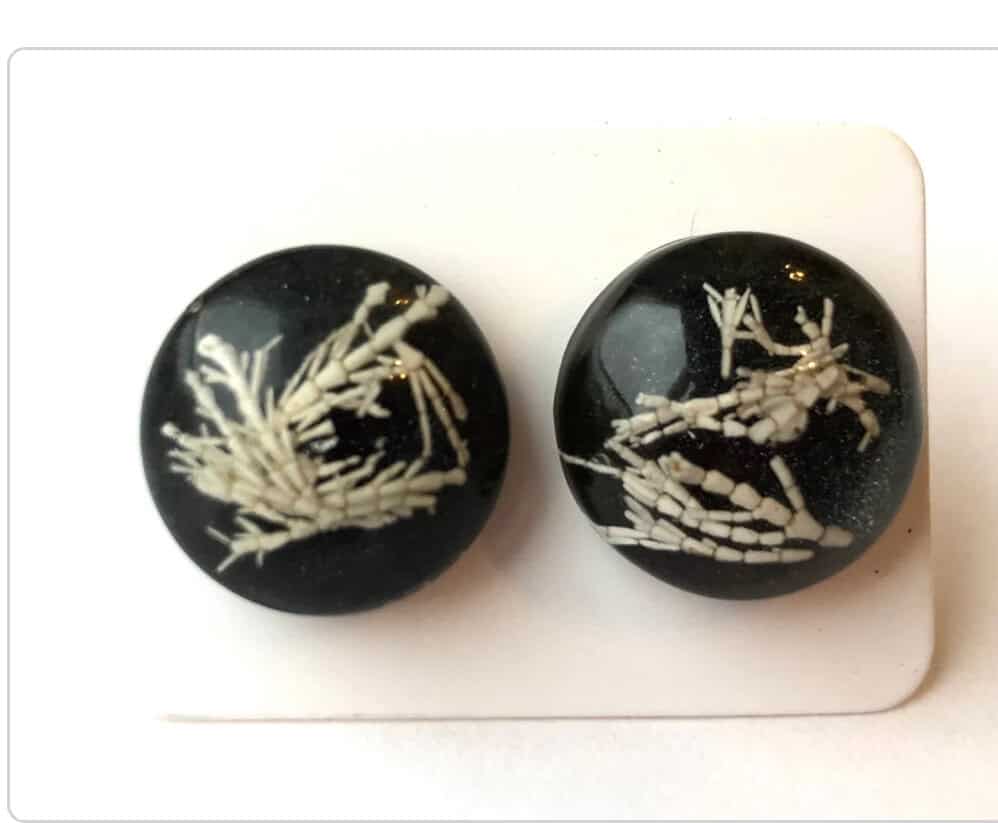 Seaweed earrings, resin jewellery from Shetland. - Image 3