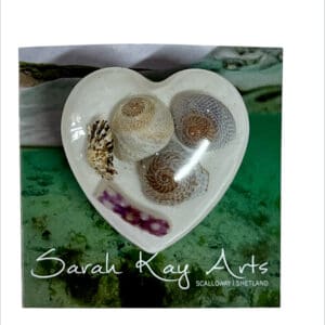 Chunky love heart beach brooch, resin jewellery from Shetland. - handmade by Sarah Kay Arts (view 7)