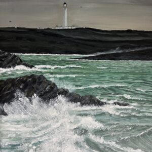 Rhinns Lighthouse painting - Image 2