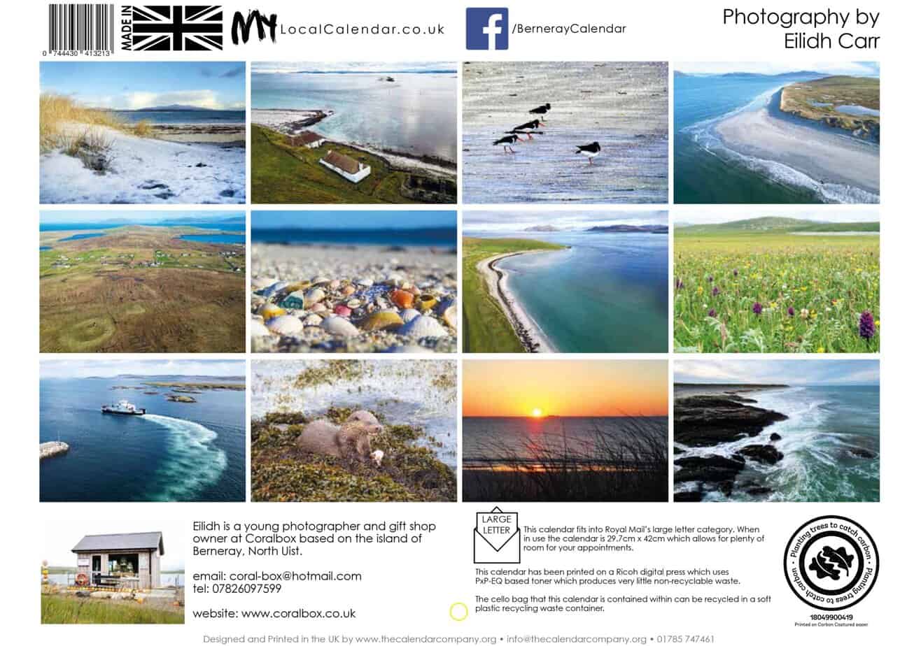 2026 Berneray calendar - handmade by Coralbox Gift Shop (view 3)