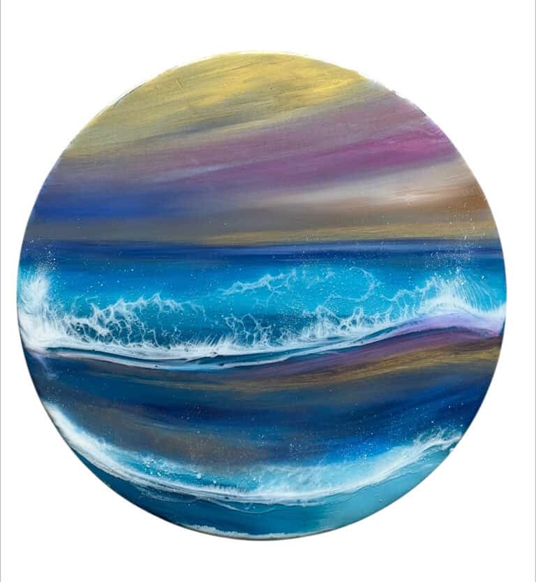 Summer Seascape artwork - handmade by Sarah Kay Arts