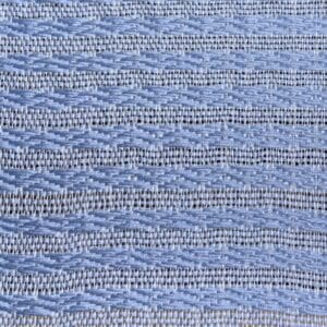 Handwoven Merino Scarf in Baby Blue and Cream - Image 3