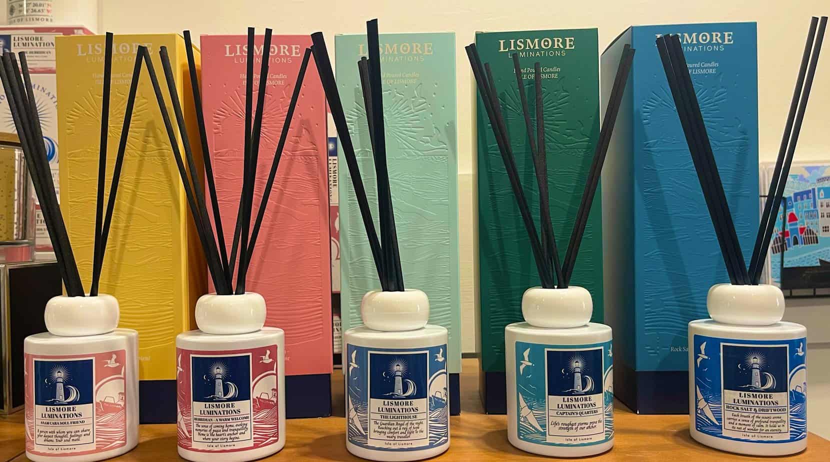 White diffuser with reeds and gift box The Hebridean - Image 2