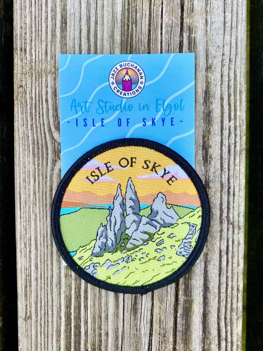 Isle of Skye iron-on patch - Old Man of Storr - Image 1