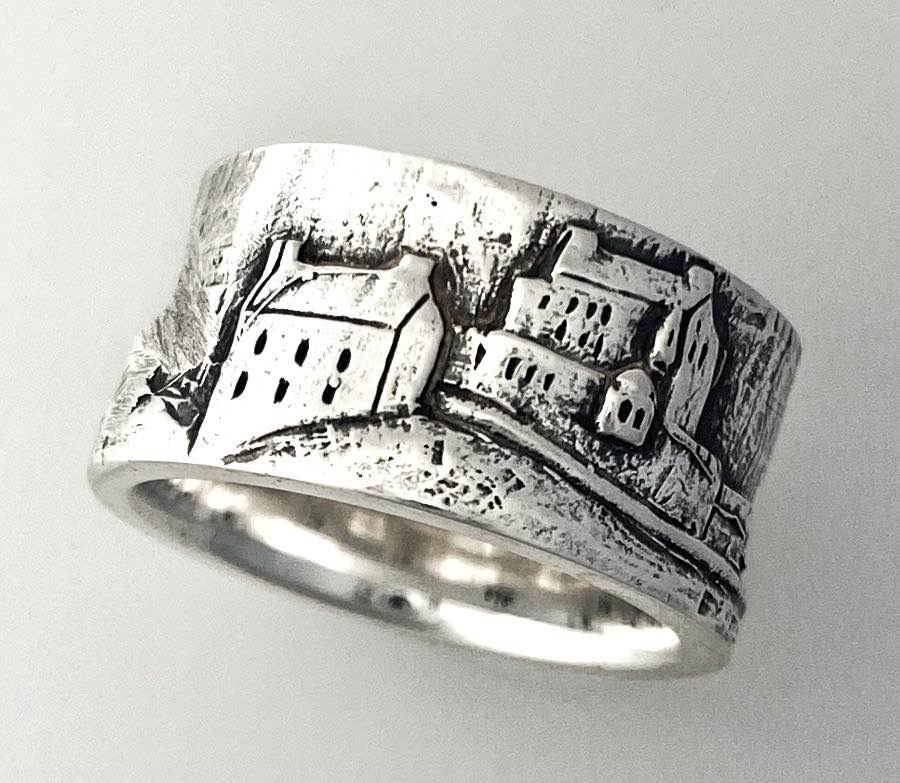 Eilean Donan Castle sterling silver ring cast in Skye