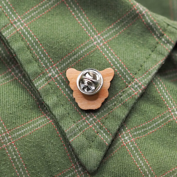Multi Coloured Wooden Highland Cow Pin Badge
