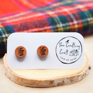 Scotland Map Wooden Earrings - handmade by The Crafting Croft (view 3)