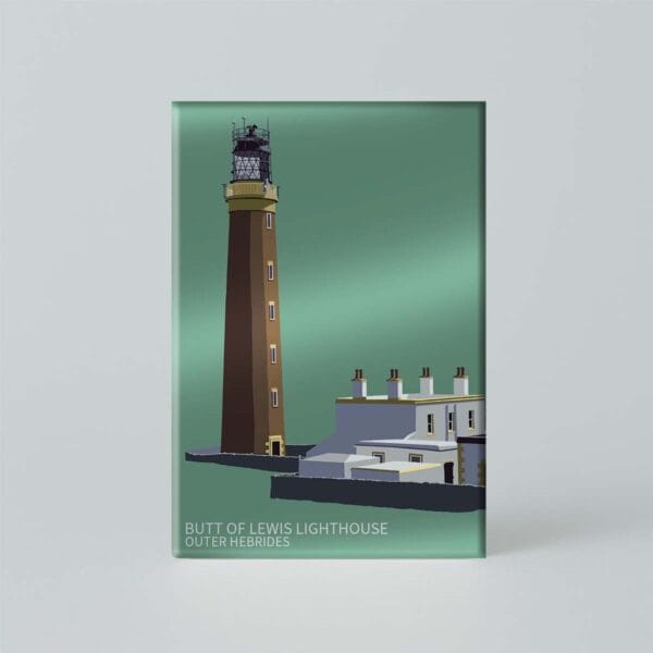 Butt of Lewis Lighthouse, Ness, Magnet - handmade by Lynne Maciver Art