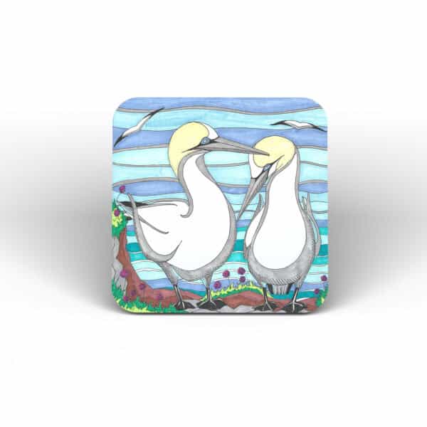 Gannet Coaster - handmade by Fishing Float Art (view 2)