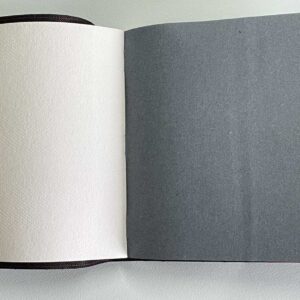 Flexible purple cork covered Journal/Sketch book with 100% rag paper block, folds flat - Image 5