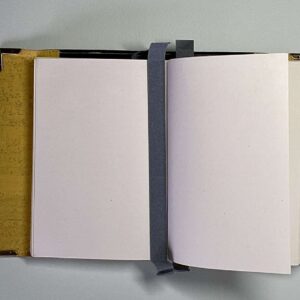 Flexible yellow cork covered Journal with a 100% rag plain paper block and elastic/cork pen holder. - handmade by Brue Art (view 5)