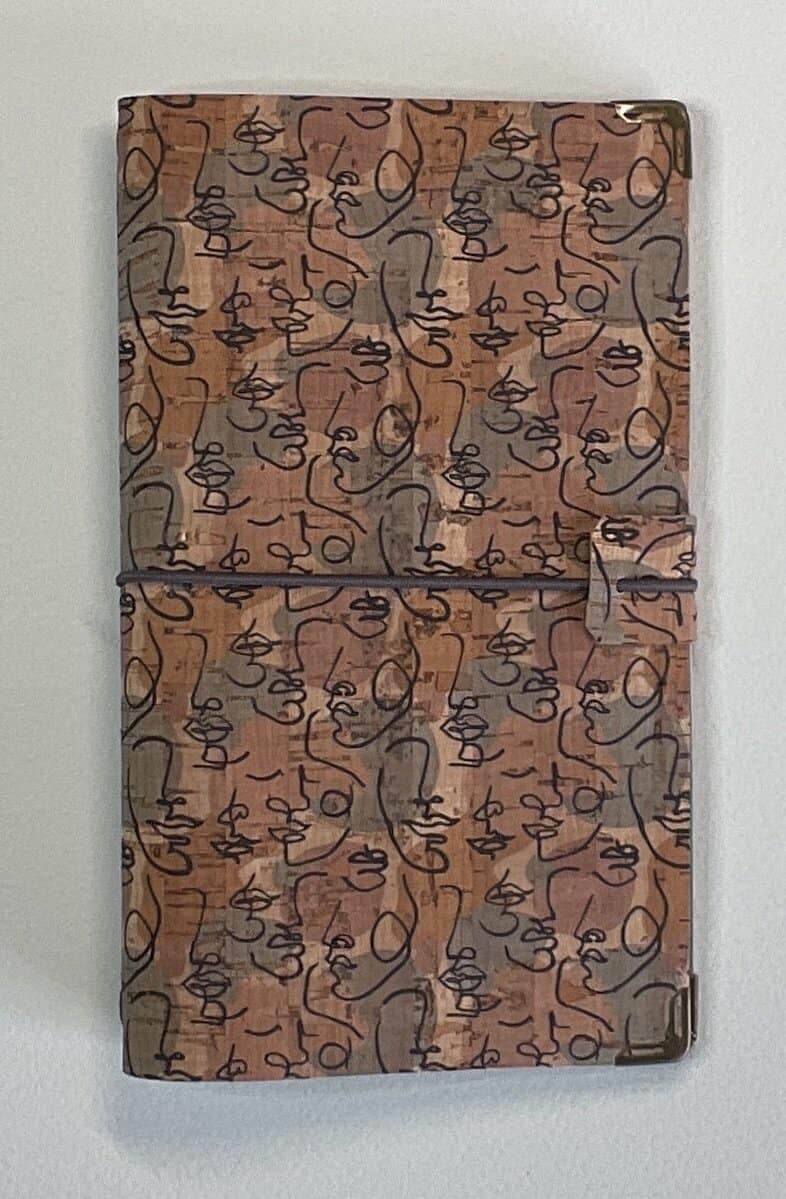 cork cover with plain notebook